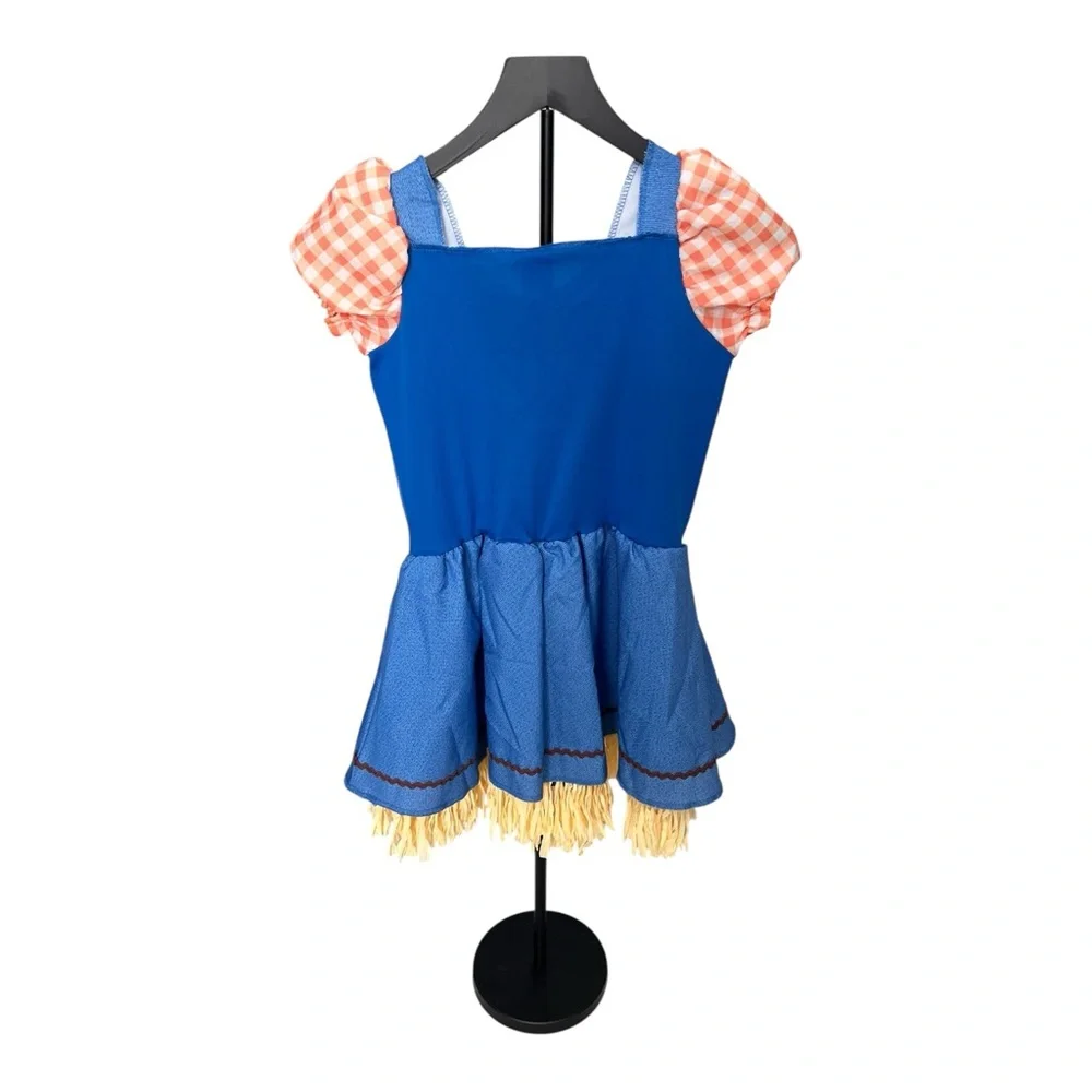 Charming‎ Blue and Orange Girls Halloween Scarecrow Cutie Costume M (8-10)